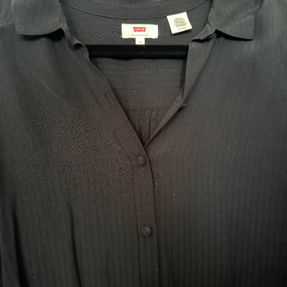 Levi's Black Button Down Blouse - image 4